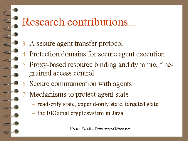 Research Contributions...